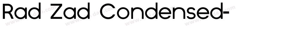 Rad Zad Condensed字体转换